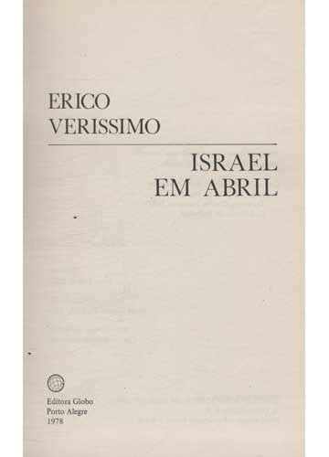 Sebo Do Messias Livro Israel Em Abril Obra Completa De Erico