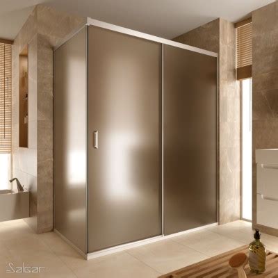 Shower Screen KAAIVI With Chrome Profile Fixed Side Translucent From