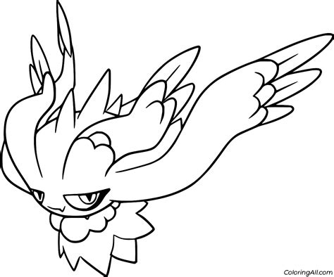 Flutter Mane Coloring Page - ColoringAll