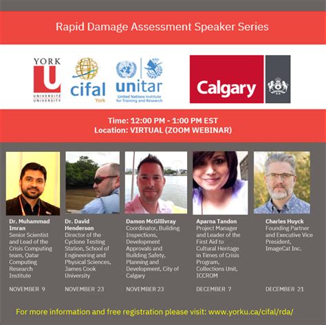 Rapid Disaster Damage Assessment York University Events Calendar