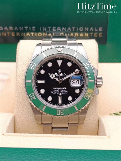 Rolex Submariner Date Starbucks Green Bezel Men S Watch Ref Lv