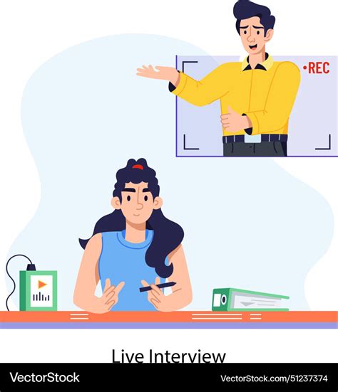 Live Interview Royalty Free Vector Image Vectorstock