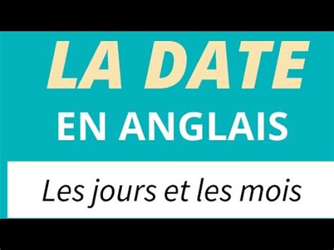 La Date Les Chiffres Donner La Date En Anglais Youtube