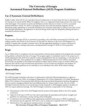 Fillable Online Automated External Defibrillator Aed Program