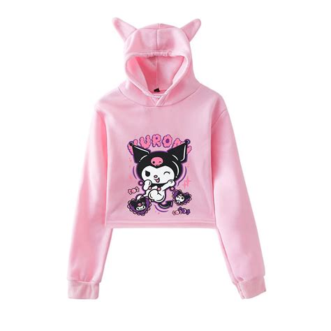 Kuromi Anime Onegai My Melody Hoodies Sweatshirts For Girls Cat Ear