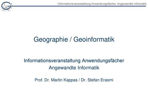 Geographie Geoinformatik Ppt Herunterladen