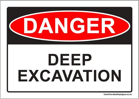 Deep Excavation Danger Sign Health And Safety Signs