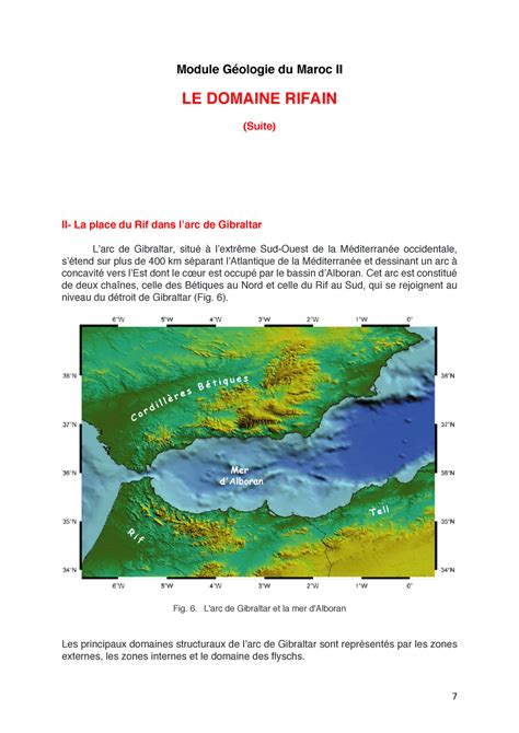 Rif Suite Module G Ologie Du Maroc Ii Le Domaine Rifain Suite Ii