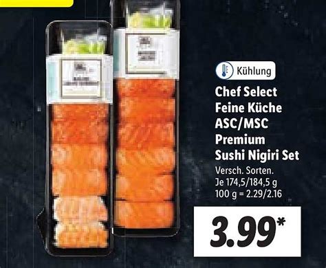 Chef Select Feine K Che Asc Oder Msc Premium Sushi Nigiri Set Angebot