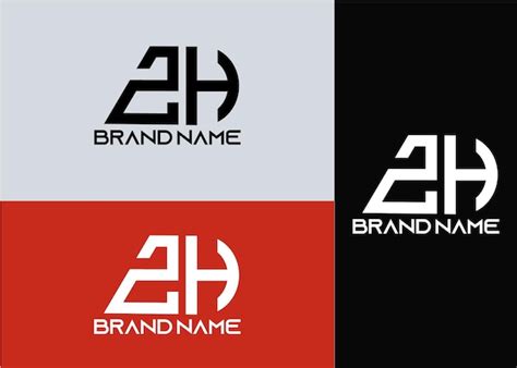 Premium Vector Modern Monogram Initial Letter Zh Logo Design Template