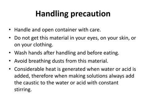 Msds Of Caustic Soda Ppt