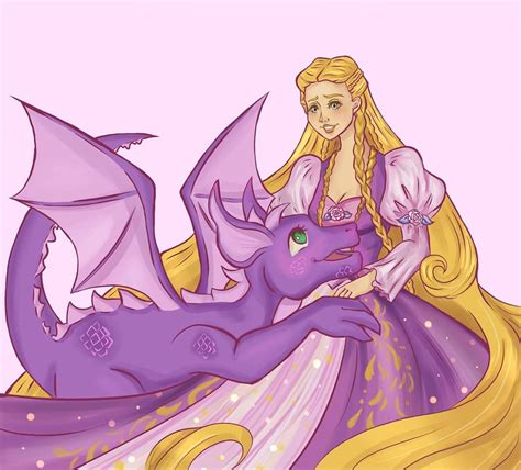 Rapunzel And Her Dragon Friend Penelope From Barbie As Rapunzel Barbie