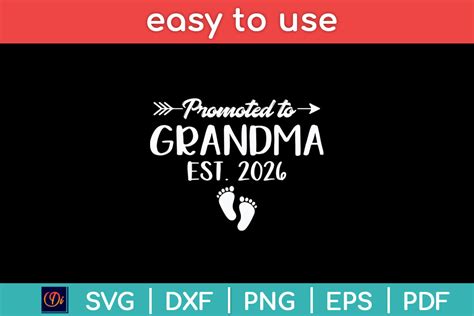 Promoted To Grandma Est Mothers Day Graphic By Designindustry