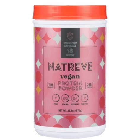 Natreve Strawberry Shortcake Vegan Plant Based Protein Powder 23 8 Oz Harris Teeter