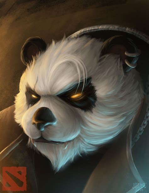 Fan Art Pandaren Brewmaster Of Dota Justine Cruz Panda Art Panda