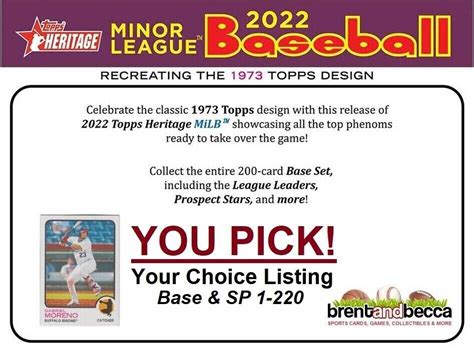 2022 Topps Heritage Minor League Base SP S 1 220 YOU PICK Complete