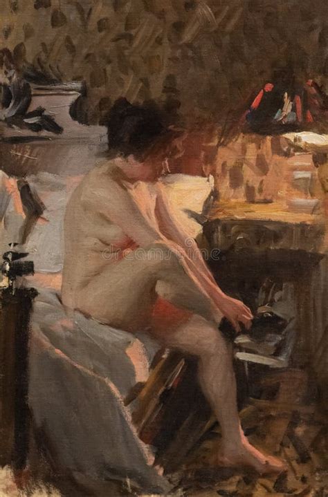 Soir Study Of A Nude Painting By Anders Zorn Stock Image Illustration Of Colour Anders