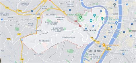 Carte le 5e Arrondissement de Lyon Où se trouve