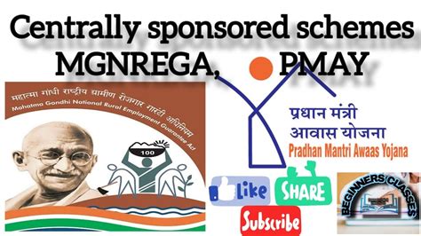 Centrally Sponsored Schemes Mgnrega Pmay By Rahid Jkssb Vlw