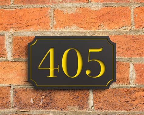 Modern House Numbers Custom Address Sign Horizontal Plaque Modern Floating Door Numbers Hollow