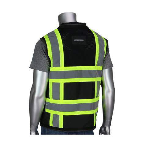 Ansi Type Class O Black Two Tone Tech Ready Mesh Surveyors Vests