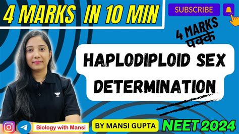 Haplodiploid Sex Determination In 10 Minute 4 Marks In 10 Min Series Neet Ug Neet2024