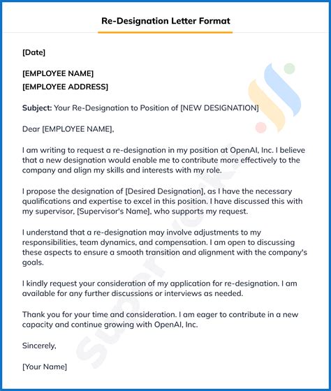 A Quick Guide to Craft a Re-Designation Letter | Superworks