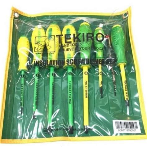 Promo Insulation Screwdriver Set 7 Pcs Tekiro Obeng Listrik Diskon 23