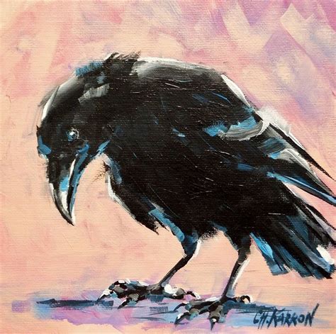 Pin By Gail Harner On Diy Crafts Crow Painting Modern Art Canvas Painting Crow Art