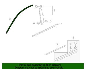 Cadillac Xt Front Passenger Side Door Window Upper Reveal