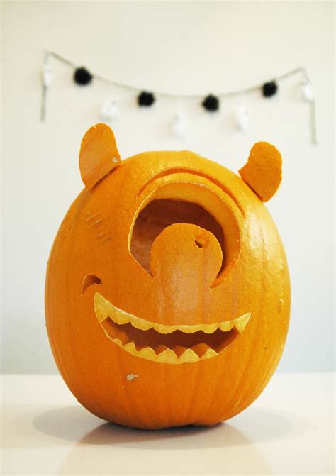 Mike Wazowski Pumpkin Carving Template