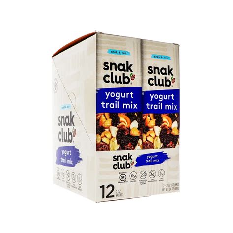 Snak Club Tube Yogurt Nut Mix 12 Count 2 Oz The Club Price