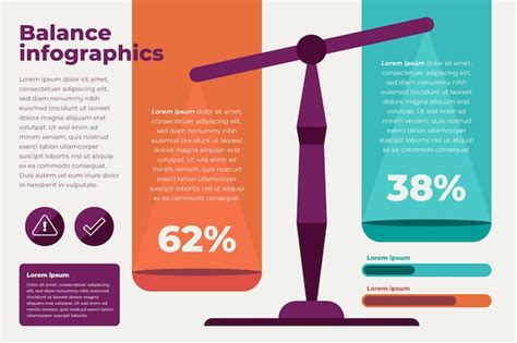 Free Vector Flat Design Template Balance Infographics