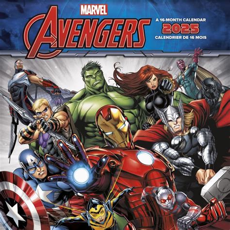 Avengers 2025 Wall Calendar French - Calendars.com