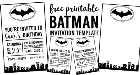 Free Batman Invitation Template - Paper Trail Design