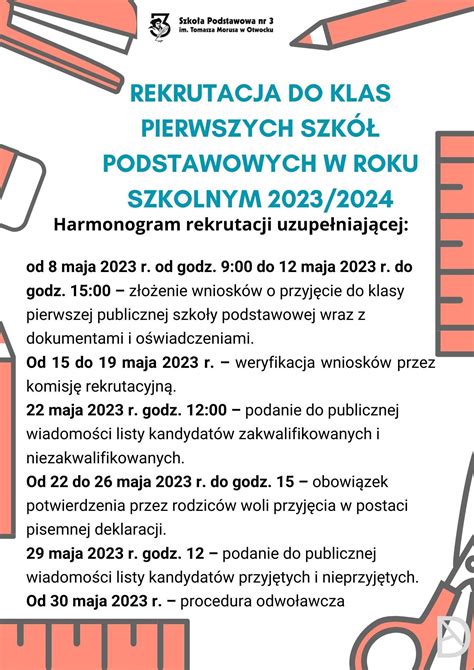 Rekrutacja do klas pierwszych szkół podstawowych w roku szkolnym 2023