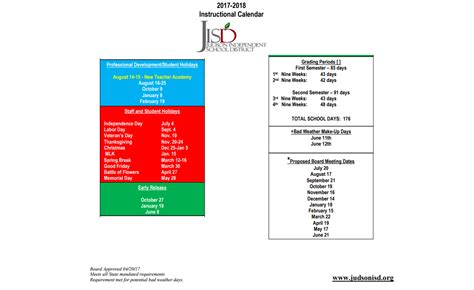 Crestview Elementary - School District Instructional Calendar - Judson ...