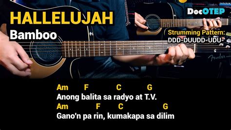 Hallelujah – Bamboo (Guitar Chords Tutorial with Lyrics) | Guitar ...