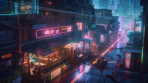 Fondo De Ciudad De Ne N Cyberpunk Ciberpunk Antecedentes