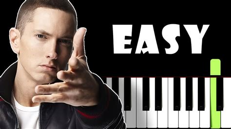 The Real Slim Shady Easy Beginner Piano Tutorial Eminem Youtube