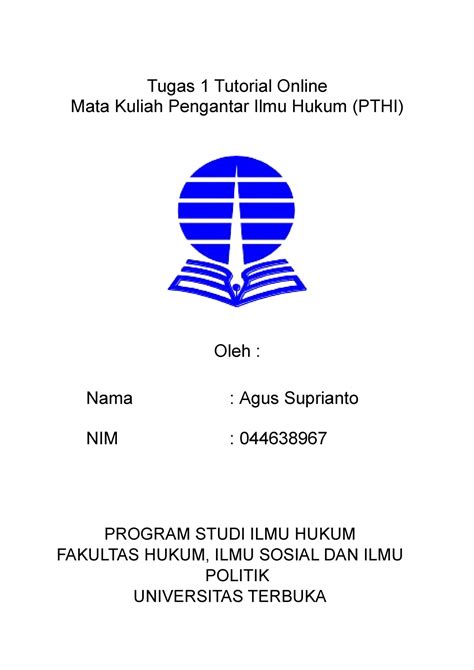 Tugas Pthi Tugas Tutorial Online Mata Kuliah Pengantar