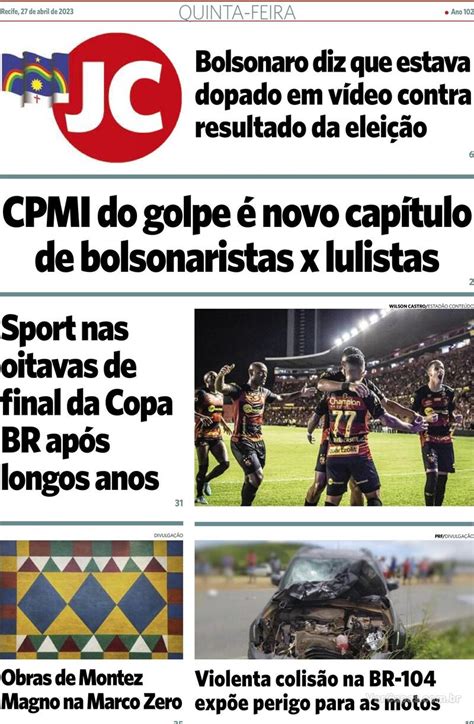 Capa Jornal Do Commercio Quarta De Abril De