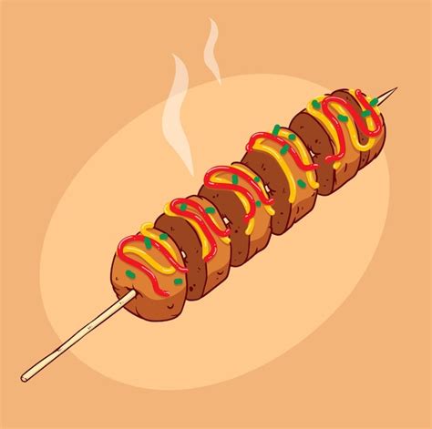 Premium Vector Grilled Sausage Vector