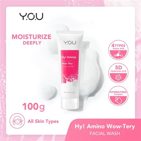 Jual You Hy Amino Facial Wash 50gr 100gr Shopee Indonesia