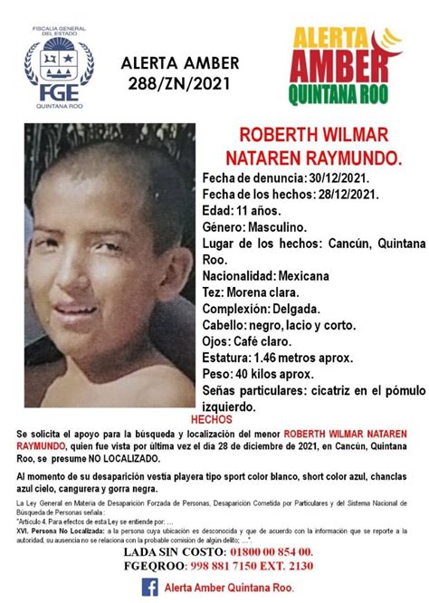 Alerta Mber Quintana Roo Reportan Desaparici N De Menor De A Os En