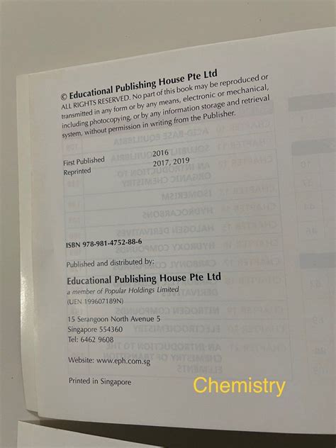 A Level H2 Chemistry H2 Physics Key Concepts Hobbies And Toys Books And Magazines Assessment