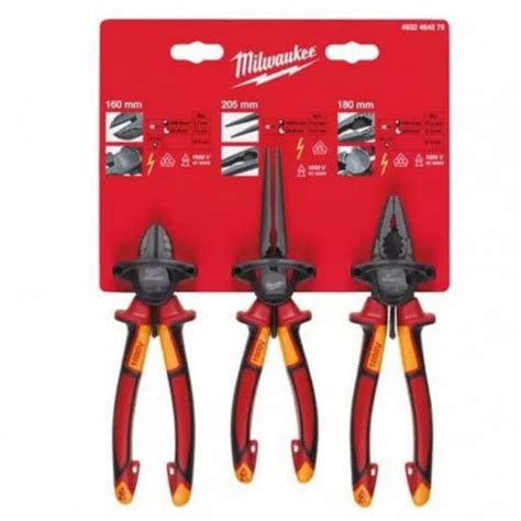 MILWAUKEE Set 3 pinces isolées VDE 4932464575