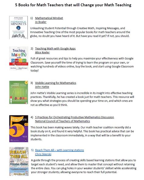 5 Books for Math Teachers that will Change your Teaching - RETHINK Math Teacher