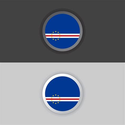 Ilustração Da Bandeira De Cabo Verde Modelo Vetor Premium