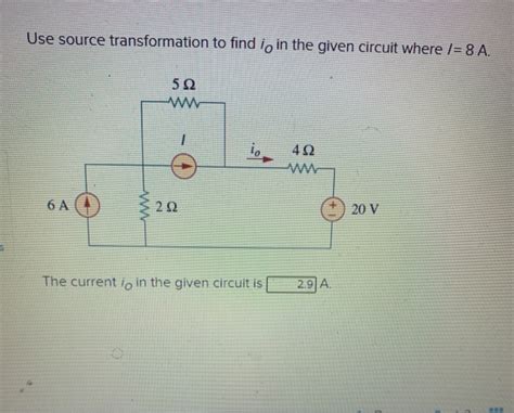 Solved Apply Source Transformation To Find Vx In The Given